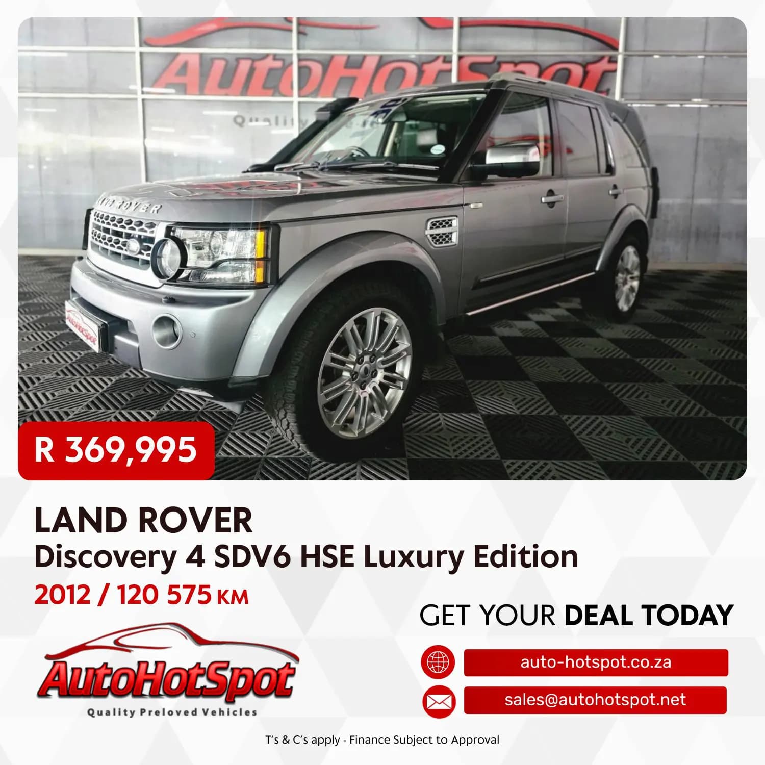 2012 Land Rover Discovery 4 SDV6 HSE Luxury Edition