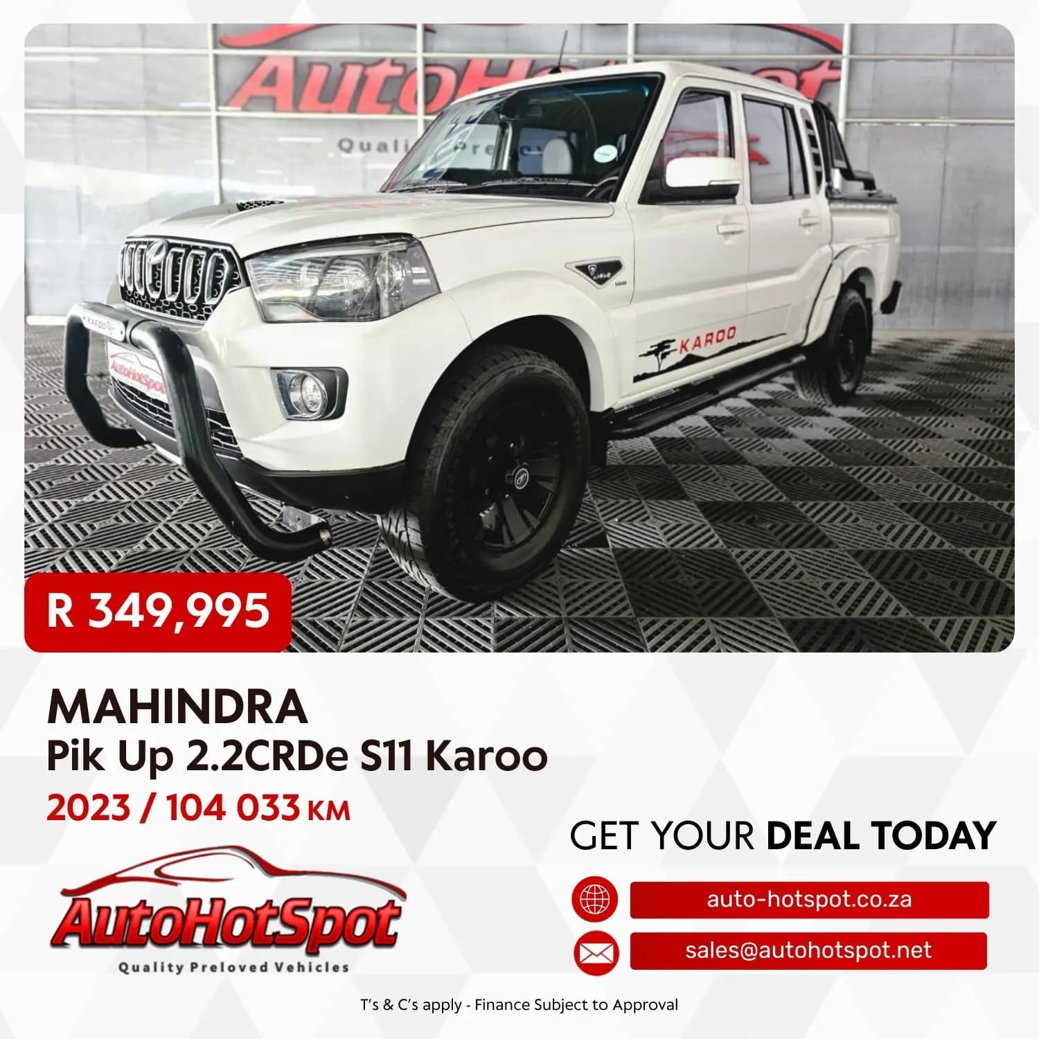 2023 Mahindra Pik Up 2.2CRDe Double Cab S11 Karoo