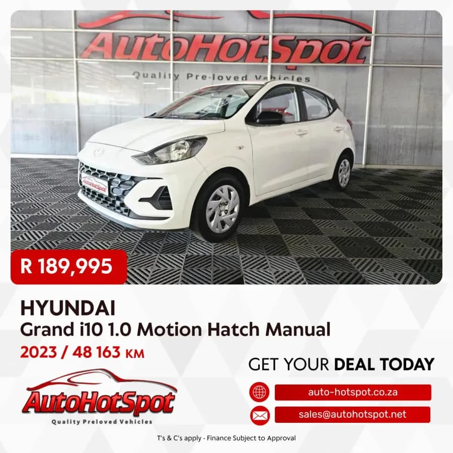 2023 Hyundai Grand i10 1.0 Motion Hatch Manual