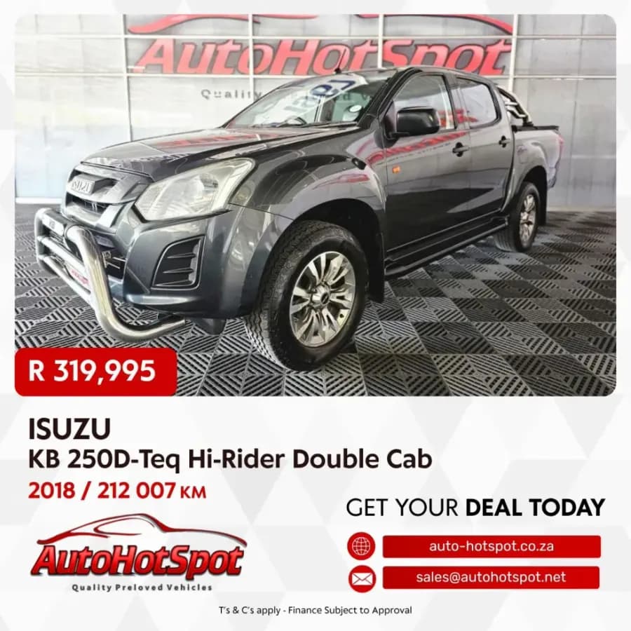 2018 Isuzu KB 250D-Teq Double Cab Hi-Rider