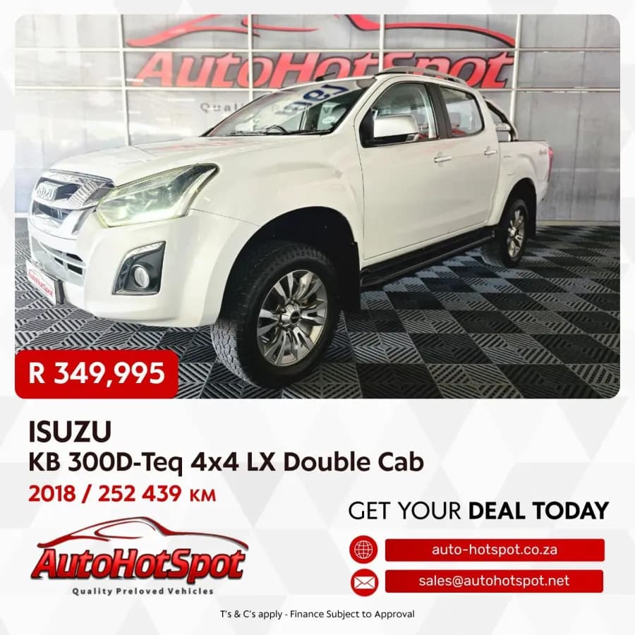 2018 Isuzu KB 300D-Teq Double Cab 4x4 LX
