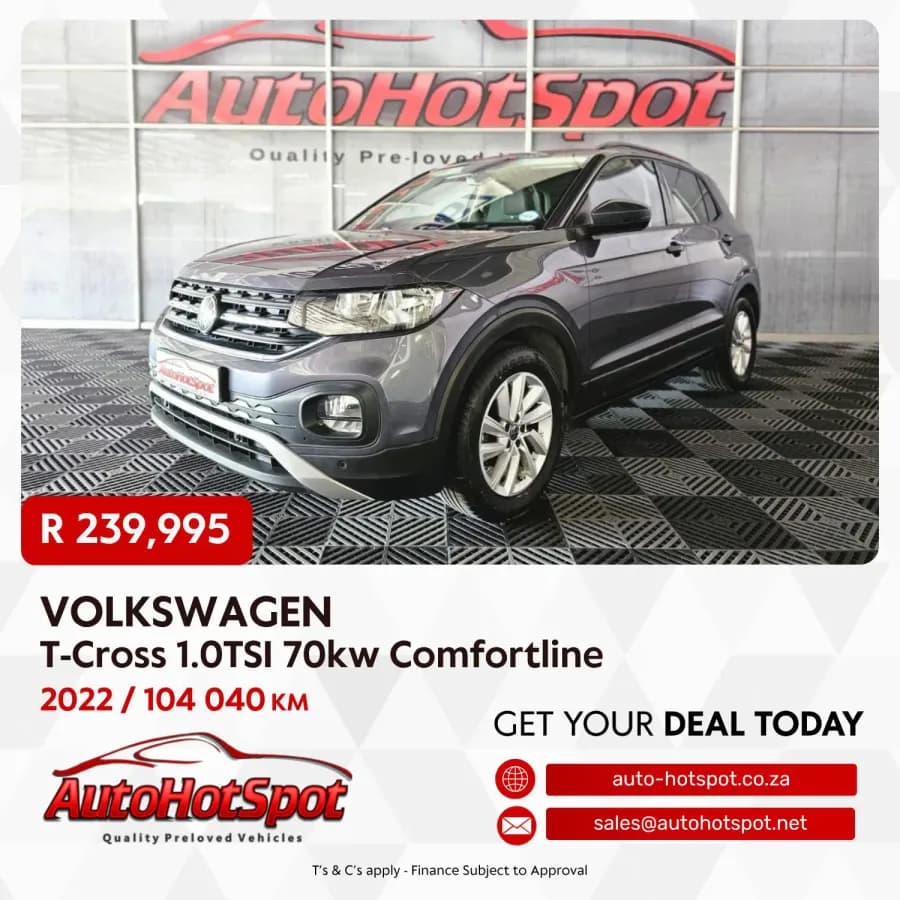 2022 Volkswagen T-Cross 1.0TSI 70kW Comfortline