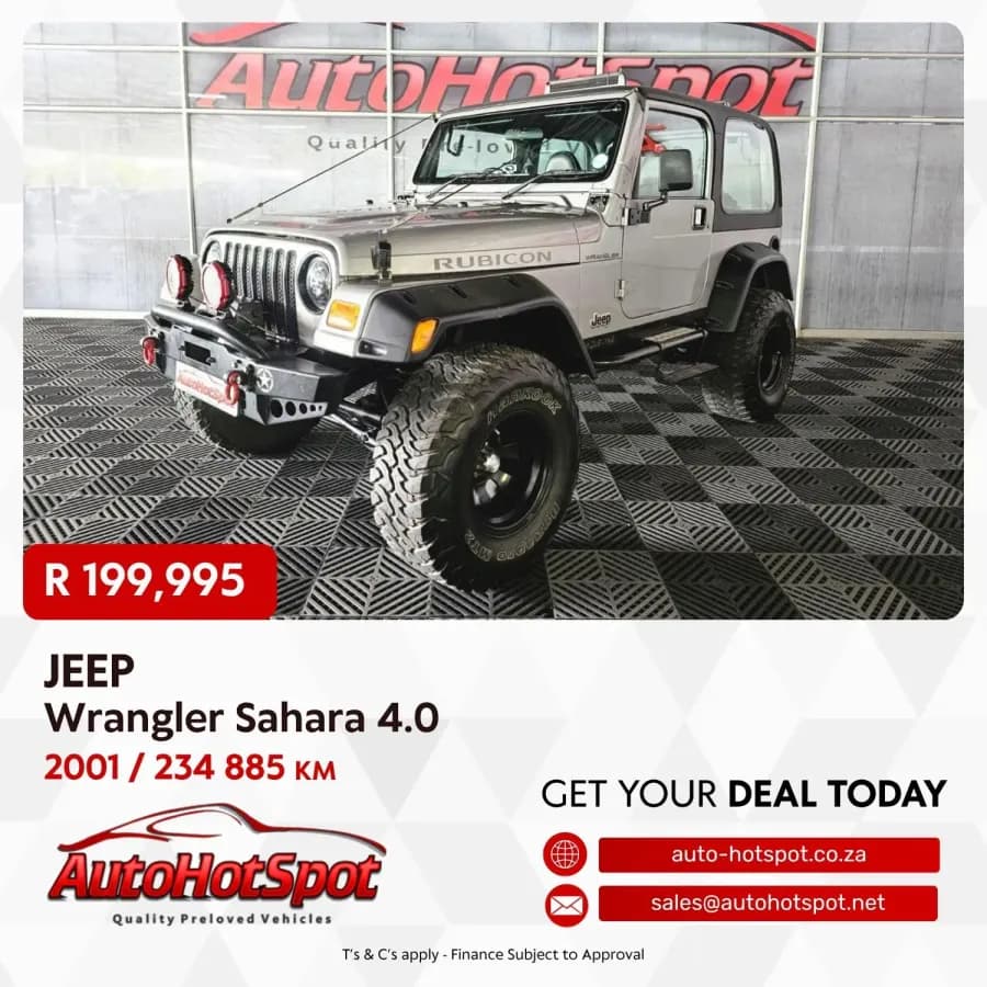 2001 Jeep Wrangler Sahara 4.0